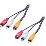 RCA Cables - White Lindy Premium 3RCA - 3RCA 1m