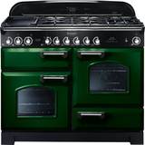High Light Zone Gas Cookers Rangemaster CDL110DFFRG/C Classic Deluxe 110cm Dual Fuel Green