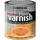 Ronseal Brown - Satin Paint Ronseal Diamond Hard Floor Varnish Wood Protection Antique Pine 2.5L