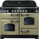 High Light Zone Ceramic Cookers Rangemaster CDL110ECOG/C Classic Deluxe 110cm Electric Olive Green