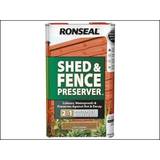 Ronseal Brown - Wood Protection Paint Ronseal Shed and Fence Preserver Wood Protection Autumn Brown 5L
