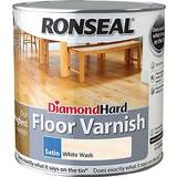 Ronseal White - Wood Protection Paint Ronseal Diamond Hard Floor Varnish Wood Protection White 2.5L