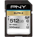512 GB - SDXC Memory Cards PNY Elite-X SDXC Class 10 UHS-I U3 100MB/s 512GB