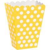 Popcorn Box Unique Party Popcorn Box Yellow/White 8-pack