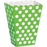 Popcorn Box Unique Party Popcorn Box Green/White 8-pack