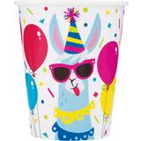 Unique Party Paper Cup Llama 8-pack