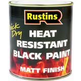Rustins Paint Rustins Quick Dry Heat Resistant Metal Paint, Wood Paint Black 0.25L