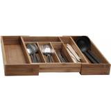 Excellent Houseware Adjustable Bamboo Cutlery Tray