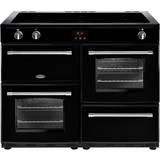 110cm - Electric Ovens Induction Cookers Belling Farmhouse 110Ei Silver, Black