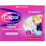 Cold - Sachets Medicines Calpol Sugar Free Infant Suspension Strawberry 120mg 5ml 20pcs Sachets