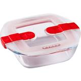 With Handles Food Containers Pyrex Cook & Heat Microwave Square Food Container 0.35L