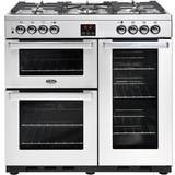 Belling 90cm - Dual Fuel Ovens Gas Cookers Belling Cookcentre 90DFT Stainless Steel