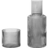 Transparent Water Carafes Ferm Living Ripple Small Set Water Carafe 0.5L