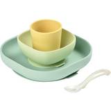 Microwave Safe Baby Dinnerware Beaba Silicone Meal Set 4pcs