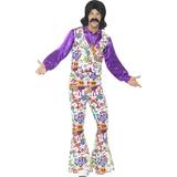 Smiffys 60's Groovy Hippie Costume Multi-Coloured