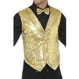 Coats & Capes Fancy Dresses Fancy Dress Smiffys Sequin Waistcoat Gold