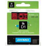 Dymo Office Supplies Dymo Label Cassette D1 Black on Red 0.9cmx7m