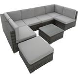 Outdoor Furniture tectake Venice Outdoor Lounge Set, 1 Table incl. 6 Sofas