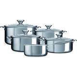 Le Creuset Cookware Sets Le Creuset 3-Ply Plus Cookware Set with lid 5 Parts