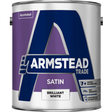 Armstead Trade White Paint Armstead Trade Satin Metal Paint, Wood Paint Brilliant White 2.5L