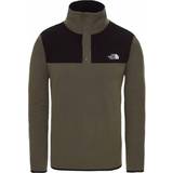 The North Face TKA Glacier Snap Neck Pullover - New Taupe Green/TNF Black