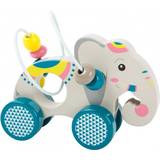 Elephant Push Toys Small Foot Push Along Animal with Bead Rollercoaster Jungle 11088