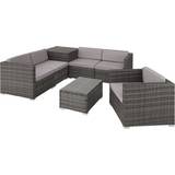 Storage Compartment Outdoor Lounge Sets Garden & Outdoor Furniture tectake Pisa Outdoor Lounge Set, 1 Table incl. 5 Chairs