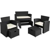 Storage Compartment Outdoor Lounge Sets Garden & Outdoor Furniture tectake Modena Outdoor Lounge Set, 1 Table incl. 2 Chairs & 1 Sofas
