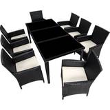 tectake Monaco Patio Dining Set, 1 Table incl. 8 Chairs