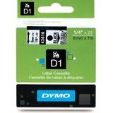 Dymo Office Supplies Dymo Label Cassette D1 Black on Clear 0.6cmx7m