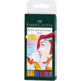 Faber-Castell Brush Pens Faber-Castell Pitt Artist Pen Basic 6-pack