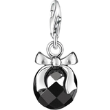 Obsidian Charms & Pendants Thomas Sabo Charm Club Stone with Bow Charm Pendant - Silver/Black