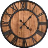 Wood Wall Clocks vidaXL Vintage Brown/Black Wall Clock 60cm
