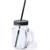Glass Jars with Straw BigBuy - Glass Jar with Straw 50cl