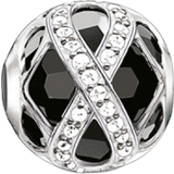 Onyx Charms & Pendants Thomas Sabo Infinity Bead Charm - Silver/Onyx/White