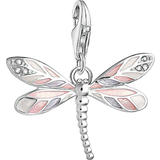 Beige Charms & Pendants Thomas Sabo Charm Club Dragonfly Charm Pendant - Silver/Pink/Beige/White