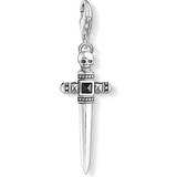 Thomas Sabo Charm Club Sword Charm Pendant - Silver/Agate