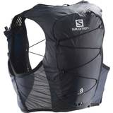 Running Backpacks Salomon Active Skin 8 Set - Ebony/Black