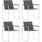 Teak Patio Chairs Garden & Outdoor Furniture vidaXL 46516 4-pack Garden Dining Chair