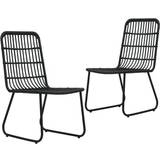 Synthetic Rattan Patio Chairs Garden & Outdoor Furniture vidaXL 48584 2-pack Garden Dining Chair