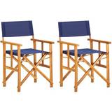 Blue Patio Chairs Garden & Outdoor Furniture vidaXL 45947 2-pack Director's Chair