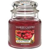 Red Scented Candles Yankee Candle Black Cherry Medium Scented Candle 411g