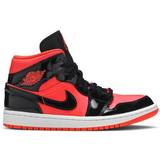 Patent Leather Trainers Nike Air Jordan 1 Mid W - Bright Crimson/Black