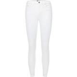 Pieces Mid-Rise Skinny Fit Jeans - White/Bright White