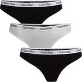 Knickers Calvin Klein Carousel Thongs 3-pack - Black/White/Black