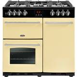 Dual Fuel Ovens Cookers Belling Farmhouse 90DFT Beige