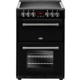 60cm - Two Ovens Cookers Belling Farmhouse 60E Black