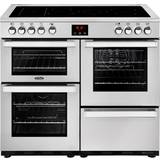 100cm - Electric Ovens Ceramic Cookers Belling Cookcentre 100E Stainless Steel