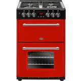 60cm - Two Ovens Gas Cookers Belling Farmhouse 60DF Red