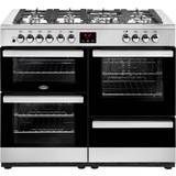 110cm Gas Cookers Belling Cookcentre 110DF Silver, Black